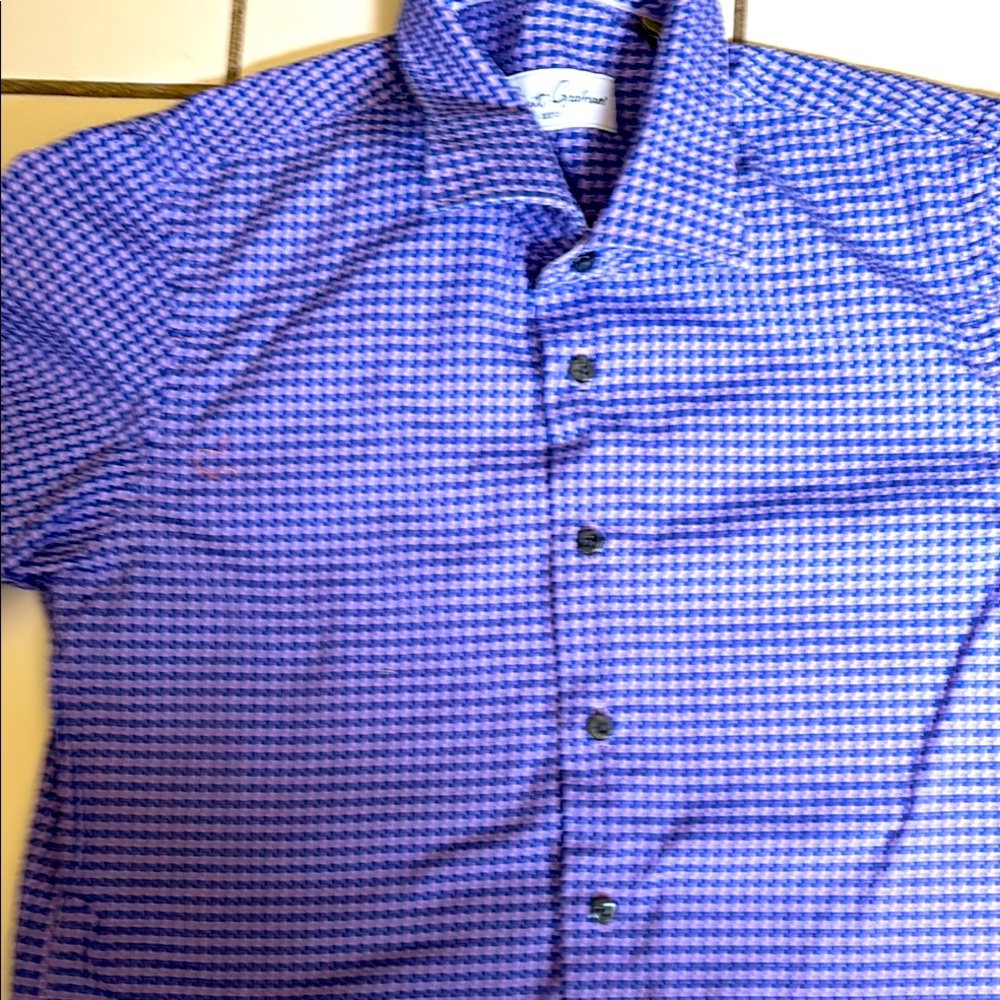 Robert Graham Blue Casual Button Down Shirt. Boys